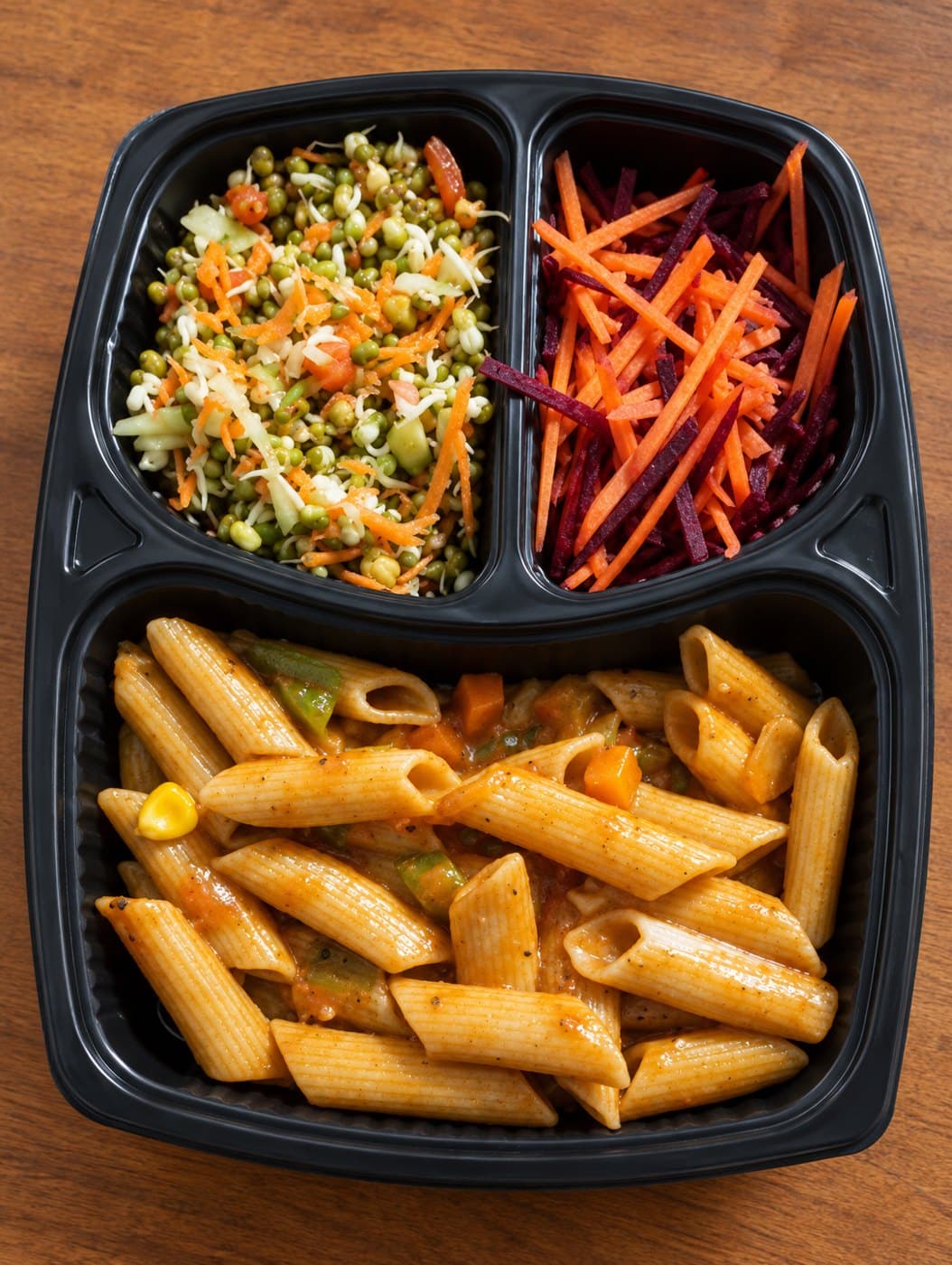Fresh Kefilo meal tray with balanced meal components